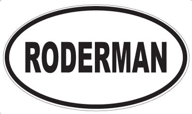 RODERMAN - Oval Sticker