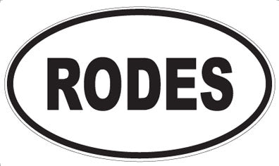 RODES - Oval Sticker