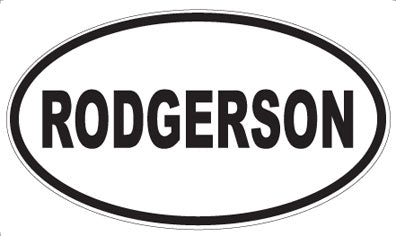 RODGERSON - Oval Magnet