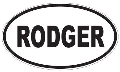 RODGER - Oval Magnet