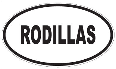 RODILLAS - Oval Magnet