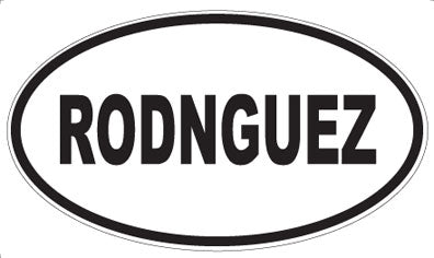 RODNGUEZ - Oval Sticker