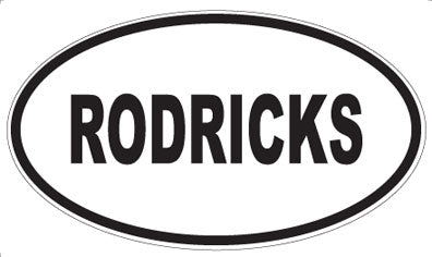 RODRICKS - Oval Sticker