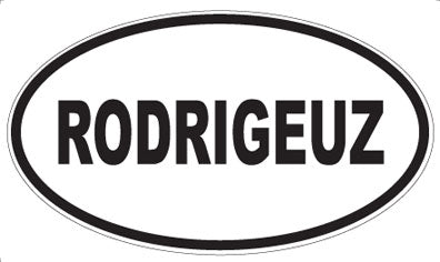 RODRIGEUZ - Oval Sticker