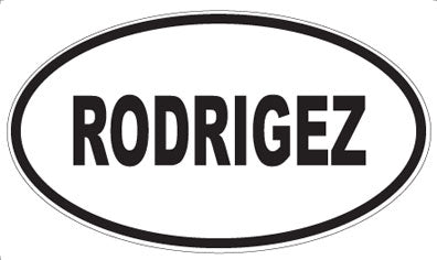 RODRIGEZ - Oval Sticker