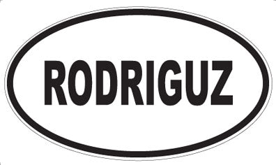 RODRIGUZ - Oval Sticker