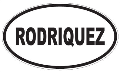 RODRIQUEZ - Oval Magnet