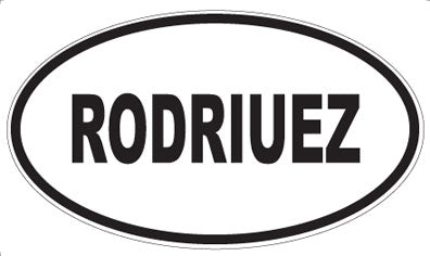 RODRIUEZ - Oval Magnet