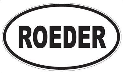 ROEDER - Oval Magnet