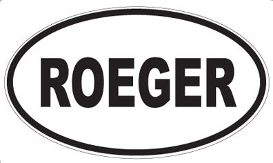 ROEGER - Oval Sticker