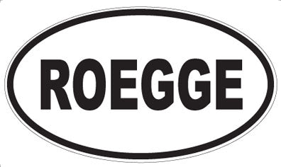 ROEGGE - Oval Sticker