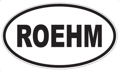 ROEHM - Oval Sticker