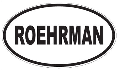 ROEHRMAN - Oval Sticker