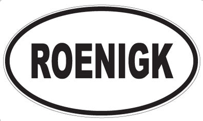 ROENIGK - Oval Magnet