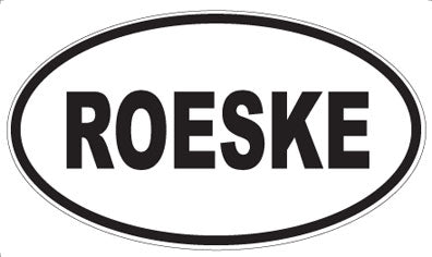 ROESKE - Oval Sticker