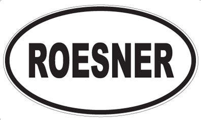 ROESNER - Oval Sticker