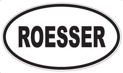 ROESSER - Oval Magnet