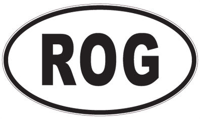ROG - 3 Letter Initials Oval Sticker