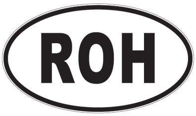 ROH - 3 Letter Initials Oval Sticker