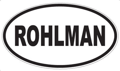 ROHLMAN - Oval Sticker
