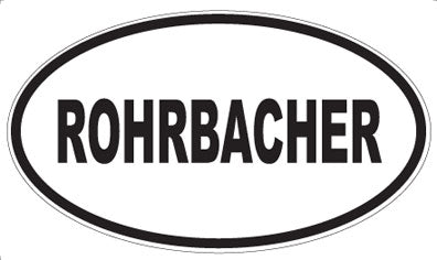 ROHRBACHER - Oval Sticker