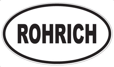 ROHRICH - Oval Sticker
