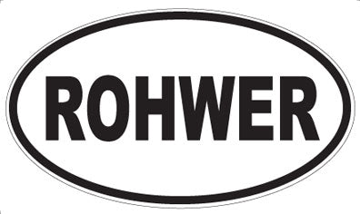 ROHWER - Oval Sticker