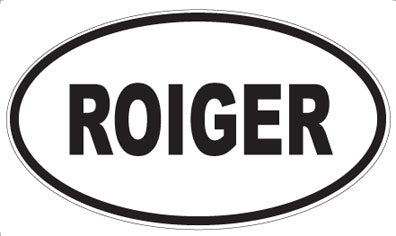 ROIGER - Oval Sticker