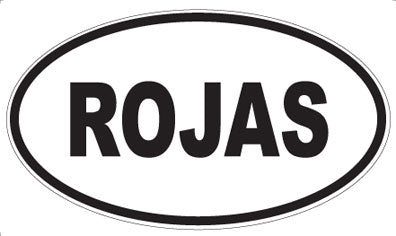 ROJAS - Oval Magnet