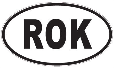 ROK - 3 Letter Initials Oval Sticker