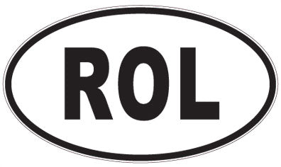 ROL - 3 Letter Initials Oval Sticker