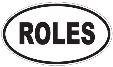 ROLES - Oval Sticker