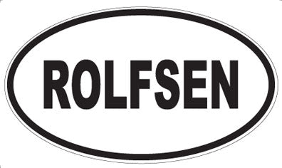 ROLFSEN - Oval Sticker