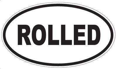 ROLLED - Oval Sticker