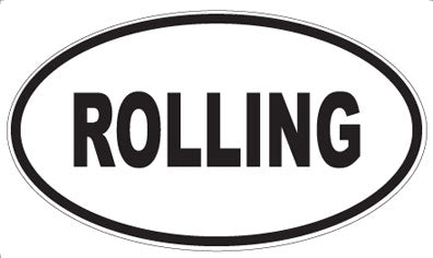 ROLLING - Oval Sticker