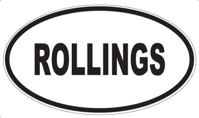 ROLLINGS - Oval Magnet