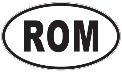 ROM - 3 Letter Initials Oval Sticker