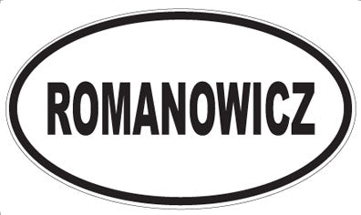 ROMANOWICZ - Oval Sticker