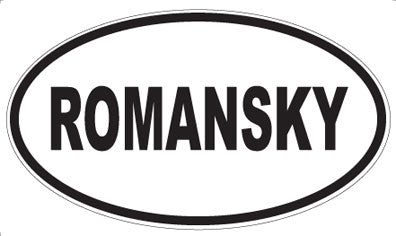 ROMANSKY - Oval Sticker