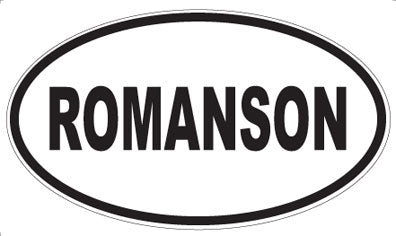 ROMANSON - Oval Sticker