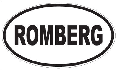ROMBERG - Oval Sticker