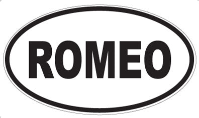 ROMEO - Oval Magnet