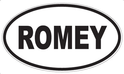 ROMEY - Oval Magnet