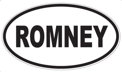 ROMNEY - Oval Magnet