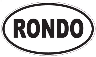 RONDO - Oval Sticker