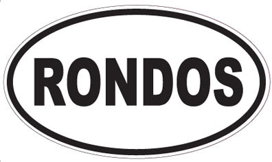 RONDOS - Oval Sticker
