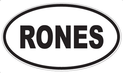 RONES - Oval Sticker