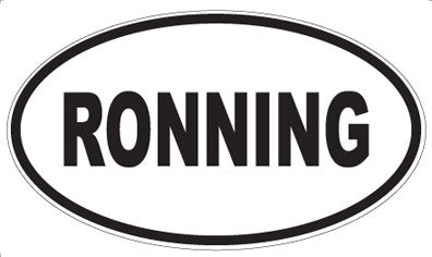 RONNING - Oval Magnet