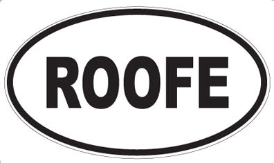 ROOFE - Oval Sticker