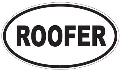 ROOFER - Oval Sticker